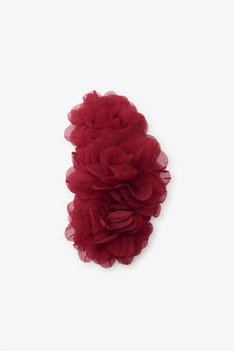 ORGANZA FLOWER SHEEPSKIN CLIP - Zara фото 7