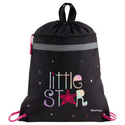 Сумка для обуви с карманом на молнии Berlingo "Little Star" 46*36см (SB-EX-1206) светоотражающая лента