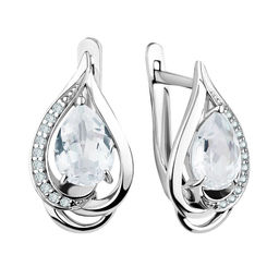 Серьги из серебра куб.циркон., Л-28967