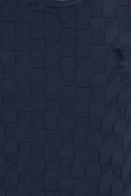 U. S. Polo Assn / Мужской темно-синий базовый свитер - U.s. polo assn фото 6