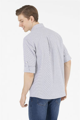 U. S. Polo Assn Мужская темно-синяя рубашка с длинным рукавом - U.s. polo assn фото 12