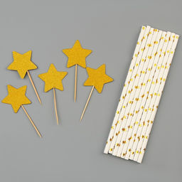 Набор для праздника С днём рождения, золотые звёзды - Страна карнавалия фото 4