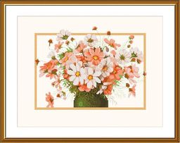 Набор для вышивания Нова Слобода СВ 3209 Букет космеи 36 х 27.3 см