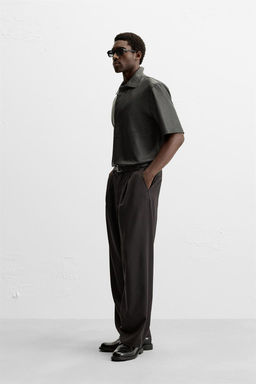 LEATHER POLO OVERSHIRT - LIMITED EDITION - Zara фото 12