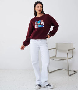 Свитшот #КТ9905 (3), бордовый