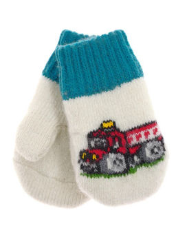 Варежки детские круговые "Пожарная машина" 0115-2