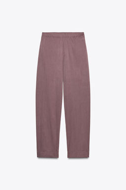 NYLON TROUSERS WITH BUTTONED HEM - Zara фото 6