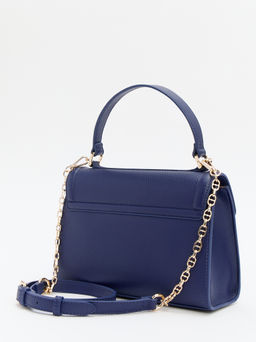 Женская сумка с ручками LOVE MOSCHINO CHAIN DETAIL CROCO Артикул 4192251, фиолетово-синий  фото 4