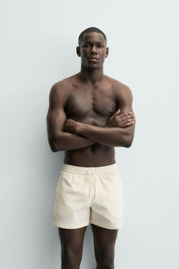 MID-LENGTH SEERSUCKER SWIMMING TRUNKS - Zara фото 12