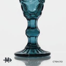 Бокал стеклянный для шампанского Magistro Ла-Манш, 160 мл, цвет синий  фото 10