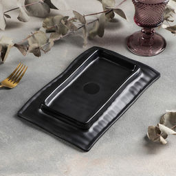 Блюдо «Чёрный Восток», 24.6×15.4×3 см, чёрное