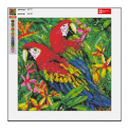 Набор для творчества Алмазная мозаика арт. 59777 / 20 ТРОПИЧЕСКИЕ ПТИЦЫ - Феникс+ фото 4