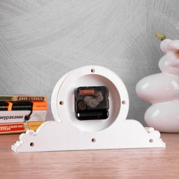 Часы настольные каминные «Милица», бесшумные, d=9.5 см, белые