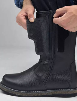 Сапоги мужские Алтай, черные, войлочная подошва