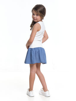 Платье комбинированное 22-7183 серый/джинс - Mini maxi фото 8