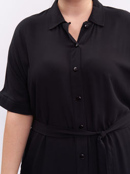 Платье-рубашка PP46048BLK01