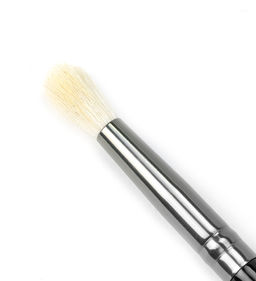 LuxVisage Кисть косметическая № 7 для растушевки теней из натурального ворса - Golden rose фото 2