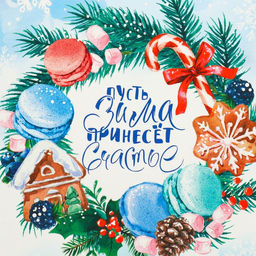 Складная коробка Пусть зима принесёт счастье, 16 23 7.5 см - Дарите счастье фото 3