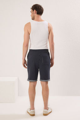 TRENDYOL MAN Siyah Regular Orta Boy/Normal Kesim Cizgili Sort TMNSS20SR0200 - Trendyolmilla фото 4