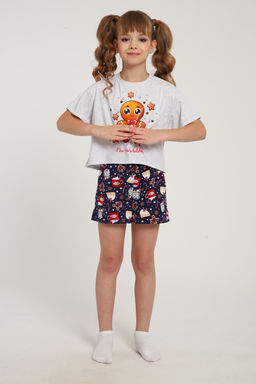 Пижама для девочки ПД-019-073 Кот Новый год