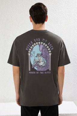 TRENDYOL MAN Lacivert Oversize/Genis Kesim K?sa Kollu Sanat Bask?l? 100% Pamuklu T-Shirt TMNSS21TS3559 - Trendyolmilla фото 36