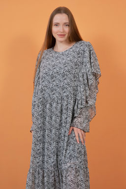 Платье шифон LOVE052/04/Белый, черный