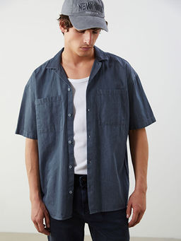 Rahat Kal?p K?sa Kollu Erkek Jean G?mlek