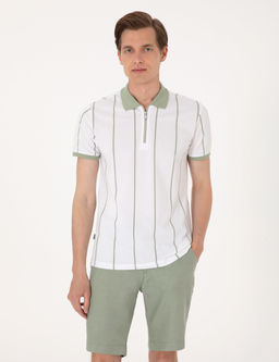 _a_la Ye_ili _izgi Detayl_ Slim Fit Polo Yaka Ti__rt