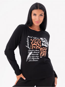 Лонгслив Форэвэр женский черный - София фото 6