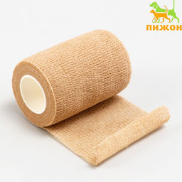 Бинт самофиксирующийся с горькой пропиткой, 7,5 см, макс. растяжимость 4,5 м, бежевый