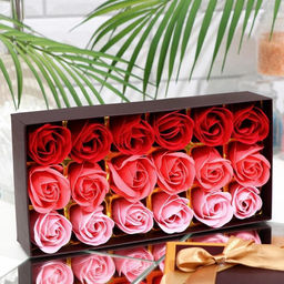 Мыльные розочки, цветные оттенки, набор 18 шт. - SB BEAUTY фото 2