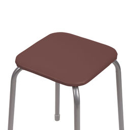 Табурет "Эконом" на 4-х опорах (квадр. сиденье ДСП) ТЭ3 коричневый