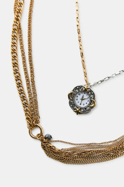 PACK OF 3 WATCH CHARM NECKLACES - Zara фото 4
