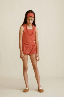 CAMISETA PESPUNTES CREATED BY CARAMEL LONDON X ZARA / Rojo