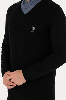 Мужской черный базовый свитер - U.s. polo assn фото 20