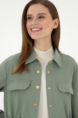 Женская рубашка зеленого цвета с длинным рукавом Неожиданная скидка в корзине - U.s. polo assn фото 2