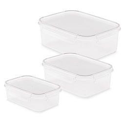Контейнер для продуктов пластмассовый Прайм набор 3шт: 0,5л, 1л, 1,5л, подходит для СВЧ (Россия) - Домашняя Мода фото 2
