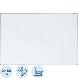 Доска магнитно-маркерная 90х120 эмаль Комус Premium алюмин. рама Россия