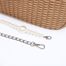 Сумка-багет на молнии, длинный ремень, цвет бежевый - Simaland фото 7