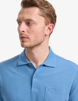 Koyu Mavi Regular Fit %100 Pamuk K_vr_lmaz Polo Yaka Basic Ti__rt