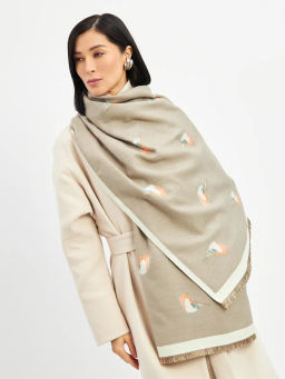 в СОСТАВЕ ШЕРСТЬ ! Большой,теплый двусторонний палантин