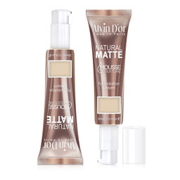 Alvin dor AD-69 Тональный крем-мусс для лица 01 тон светлый бежевый, natural matte mousse