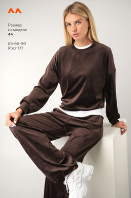 Женский велюровый костюм оверсайз Happyfox