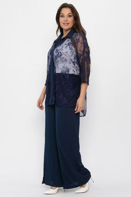 Костюм Кружевная история (синий) К13799-13М - Lt collection фото 8