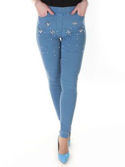 8903 Джеггинсы женские (70% хлопок, 30% стрейч) - Фабричный китай фото 2