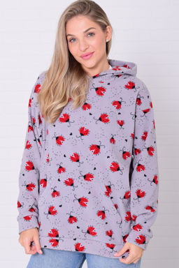 Толстовка женская 6-219 (серый) из флиса - Новое кимоно фото 8