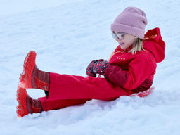 Зимние мембранные штаны для девочек LUPILU синие  фото 7