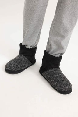 Мужские домашние ботинки на плоской подошве - Defacto фото 7