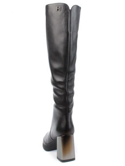 02-B6236-6051Z-9BM-1 BLACK Сапоги зимние женские (натуральная кожа, натуральный мех) - Фабричный китай фото 7