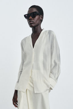 ZW COLLECTION FLOWING SHIRT - Zara фото 4